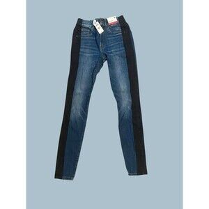 Express Ankle Legging High Rise Hyper Stretch Denim Two Tone Jeans OR $88 New